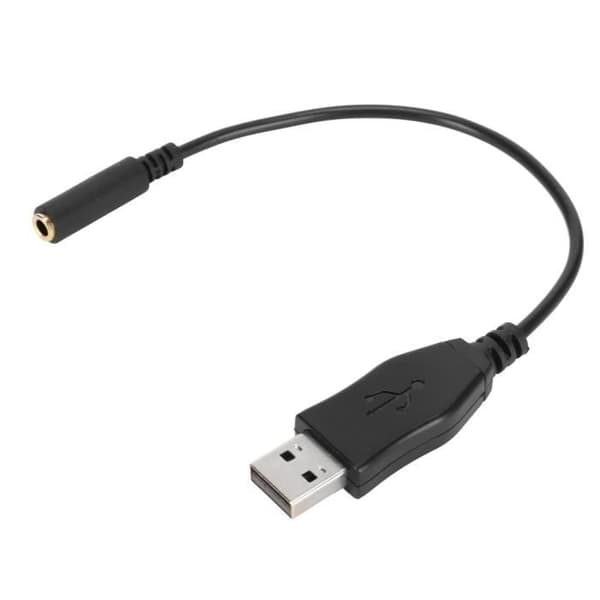 USB-A till 3,5 mm Jack Adapter - Digitalt Ljud för PC och PS5 - Plug and Play