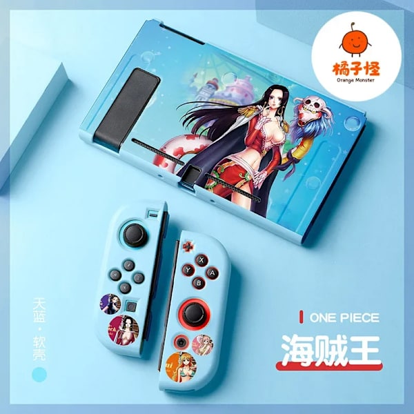 ONE PIECE Luffy Zoro Ace TPU mjukt case Joycon Cover för Nintendo Switch NS OLED-konsol Kristallfodral Tillbehör ONE PIECE 08 For Switch OLED