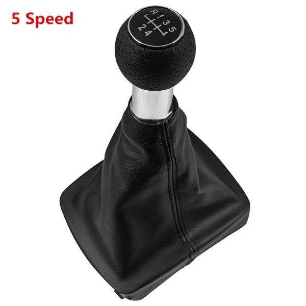 Växelspaksreglage Skiftare PU Läder Gaitor Boot För Volkswagen VW Polo 9N 9N2 GTI 2002 2003 2004 2005 2006 2007 2008 2009-5 Speed ​​B0273 5 Speed B0273