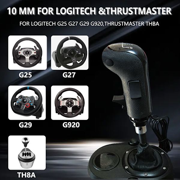 USB High Low Gear Simulator Shifter Knop för Logitech G923 G29 G27 G25 TH8A för ETS2&ATS Euro Truck-