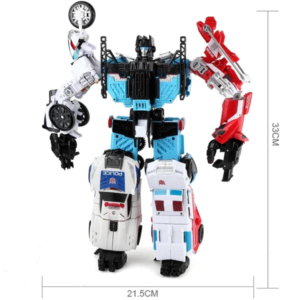 Haizhixing 5 i 1 Bruticus Devastator Superion Defensor Transformasjonsrobot Bil Actionfigurer Flymodell Barn Gutt Leke