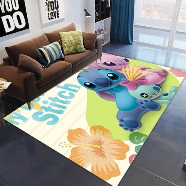 Stitch Disney Matta Ny printed Vardagsrum Sovrumsmatta Kreativ Tecknad Anti-halk Barn Krypmatta Heminredning STITCH-1 50X80cm