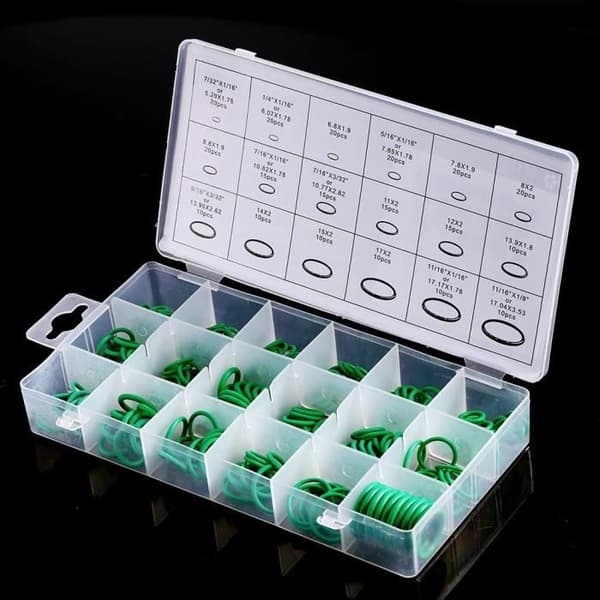270X 18 Dimension Kit Auto Gummi O-ring Bil Luftkonditionering Grön