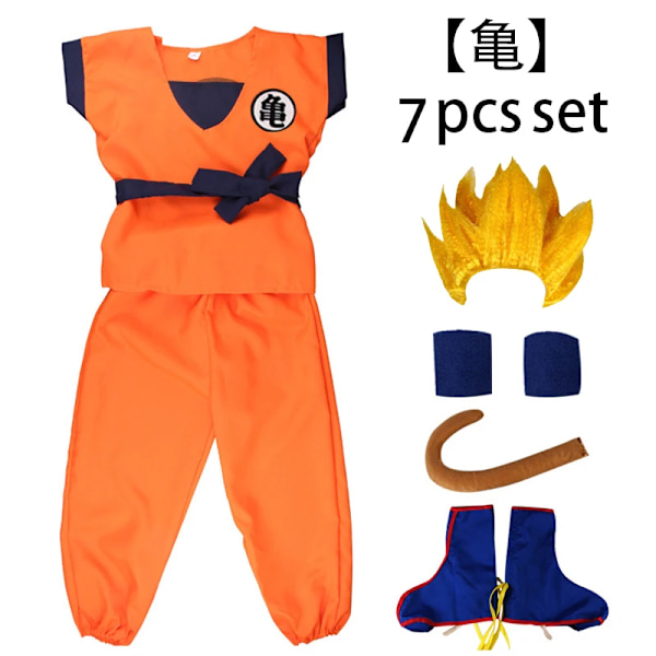 Anime Dragon Ball Barndräkt Son Goku Gui Cosplay Kläder Barnens dag Halloween Alla helgons dag Performance Outfit Vuxen GUI - 7pcs set YL 160-170cm