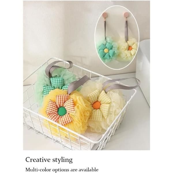 3 st Duschblomma, Duschsvamp, Loofah, Duschpuff, Multifärgad Exfolierande Bad Duschpuff