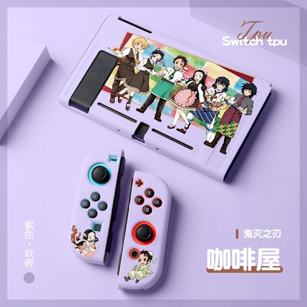 Anime Demon Slayer Case till Nintendo Switch NS Joy Con Controller Kawaii Soft Silikon Cover Tillbehör Barnpresent 7 For Switch NS