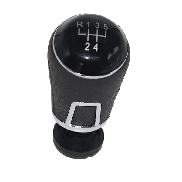 Krom & läder Bilväxel växelspaksreglage Gaitor cover för VW Passat B6 CC 3C R36 TDI TFSI TSI (2006-2011)-5 hastighetsratt 5 Speed knob