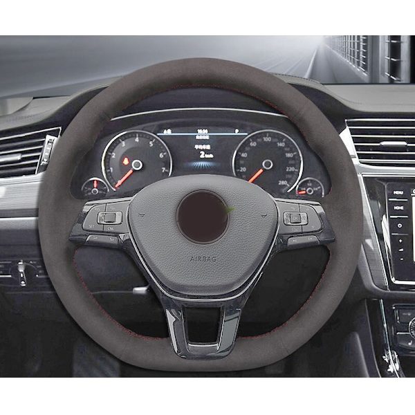 (stil 16)Handsydd svart kolfiber läder Mocka cover för Volkswagen VW Golf 7 Mk7 Ny Polo Jetta Passat B8 style 16