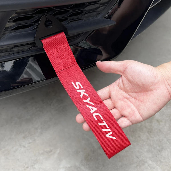 Skyactive automatisk bogserlina, Ulde Högresistans släpvagnsdragning i nylon , Mazda 3, BK, 6, GG, GH, GJ, CX3, CX5, CX30, CX7, CX8, CX9, MX5, JAS8, 29cm No Logo