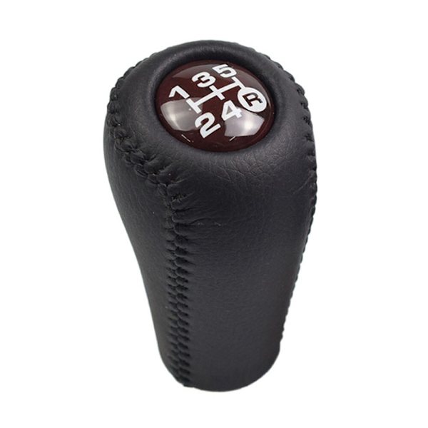 Äkta läder för Toyota Prado LC120 Land Cruiser Prado 2003-2009 Bil 5-växlad MT Växelspaksknopp Transmission+Transfer Gear Shift-RedWood-1 RedWood-1