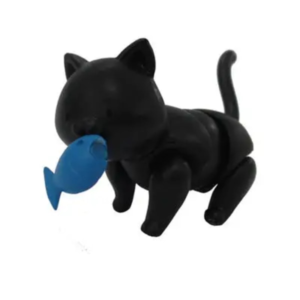 6 cm ny Original docka 7 leder Kattdocka leksak Kan äta fisk katt Lovely Pet shop djur actionfigur små dockleksaker D