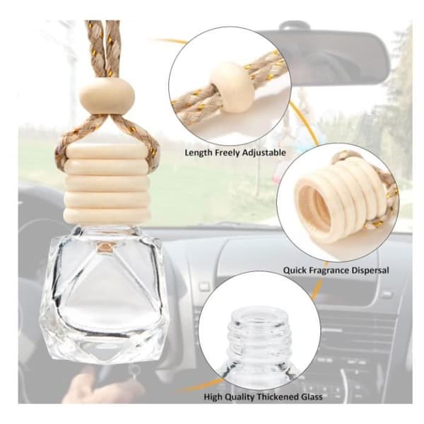 Luftfrisker Parfumeflasker - Uspecificeret - 10 Stykker - Klart Glas - 8ml - Langvarig Duft