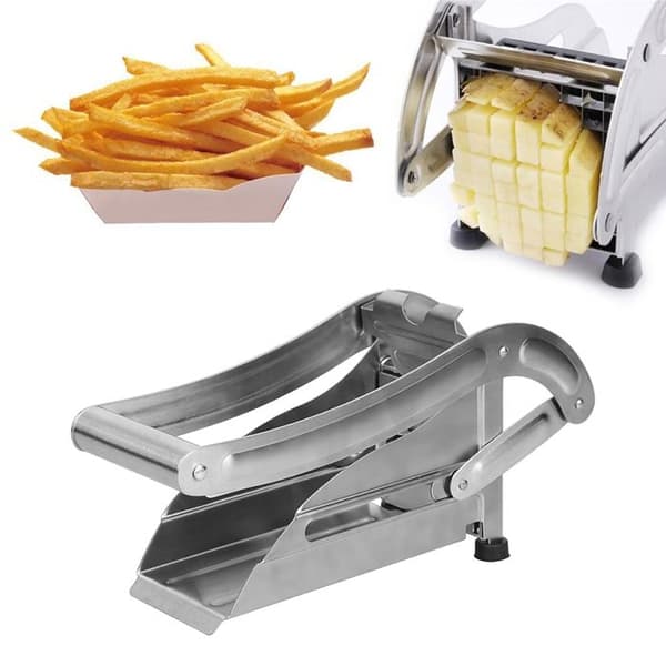 MANDOLIN - KUTTER - MATKUTTER YIS Pommes Frites-kutter med 2 rister i rustfritt stål Profesjonell potetkutter for