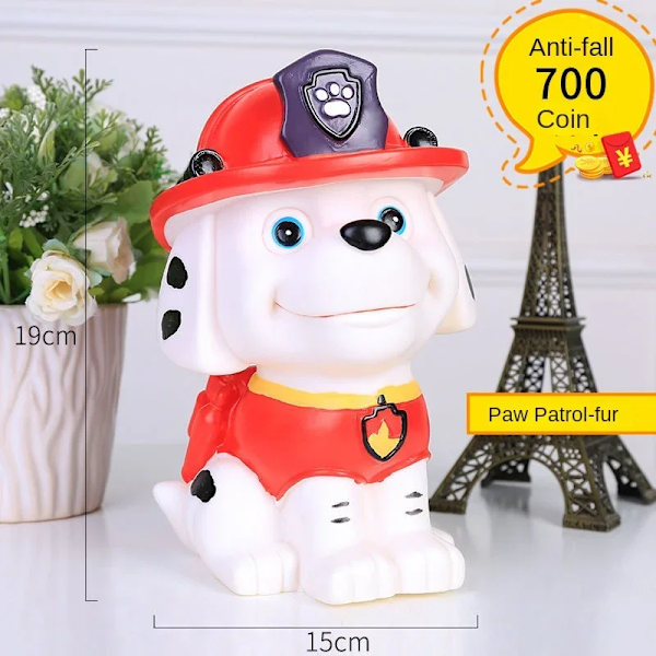 Paw Patrol Chase Skye Liten Spargris Söt Mynt Penningboxar Förvaring Barn Leksaker Pojkar Flickor Sparkartong Heminredning Barn Presenter Marshall