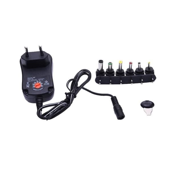 Strømadapter - VONETS - 12W - 6 kontakter - 3V til 12V - Innendørs