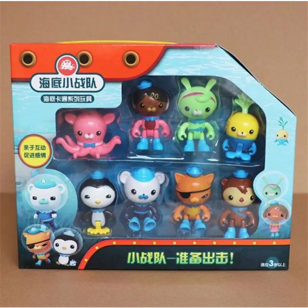 octonauts Octopod Leksats Dockhusspel Spansk Octo-alert Ljud Ljus Anime Actionfigur Docka Barnleksaker Presenter till barn Medium quality With Original Box