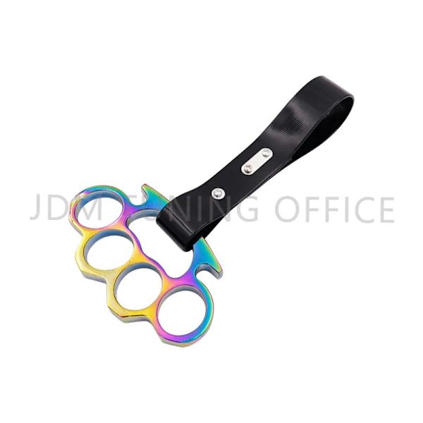 Neo Chrome Kunckle Tsurikawa Ring plastrem, JDM tågbusshandtag, Drift Charm, Car Accessspiration, 210 mm E