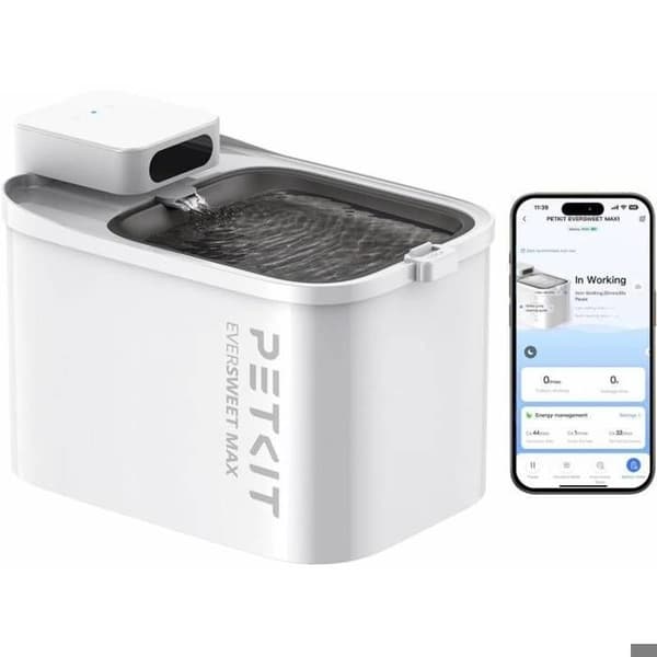 (sort) Vandfontæne - Petkit - Eversweet Max Smart - Sort - Indendørs - 83 dages batterilevetid black