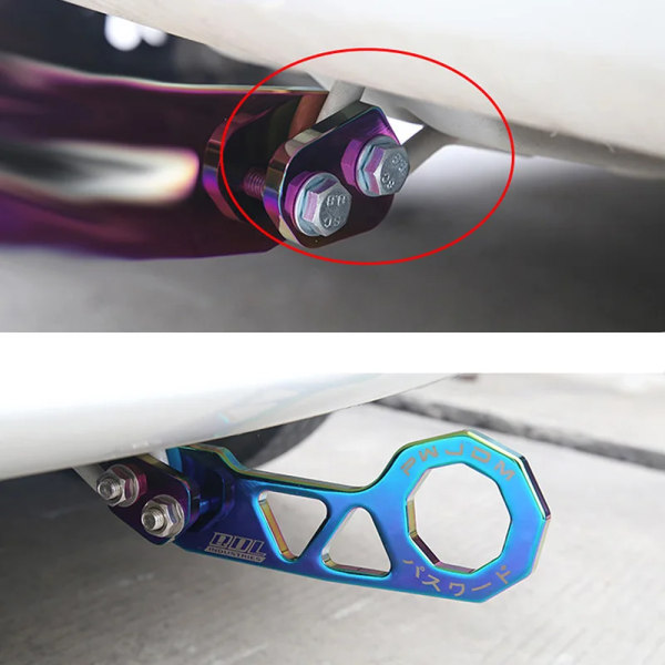 JDM-stil bakre stickande krok, aluminiumlegering, universal , lämplig för de flesta Honda Civic RS, ny, het Neo Chrome