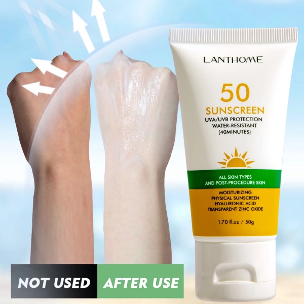Lanthome-cream solar för män och kvinnor, blekningsserum, fuktighetskräm för ansiktet, solblock, hyaluronsyra, möjlig F50, 2023 original, 50ml 3 pcs