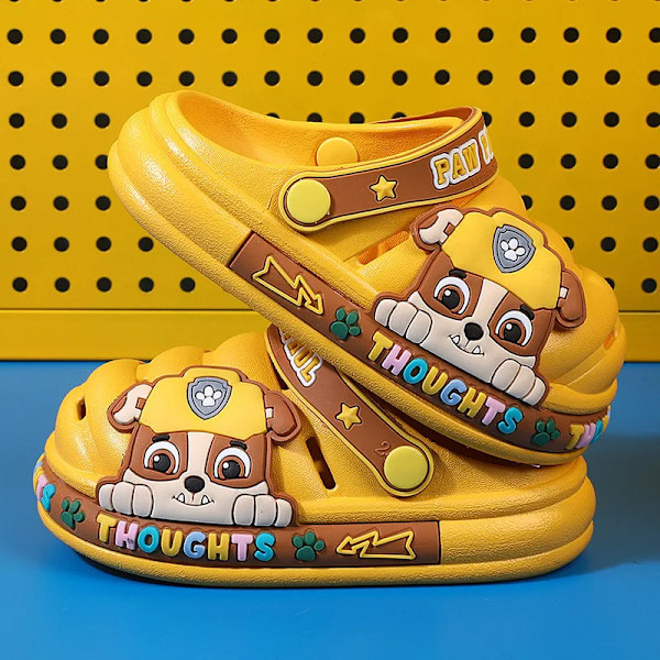 Paw Patrol Barntofflor Tecknad Skye Chase Rubble Halkfria badrumstofflor Hål Skor Baby Pojkar Flickor Strandskor Barn Present 4 26-27 (17cm insole)
