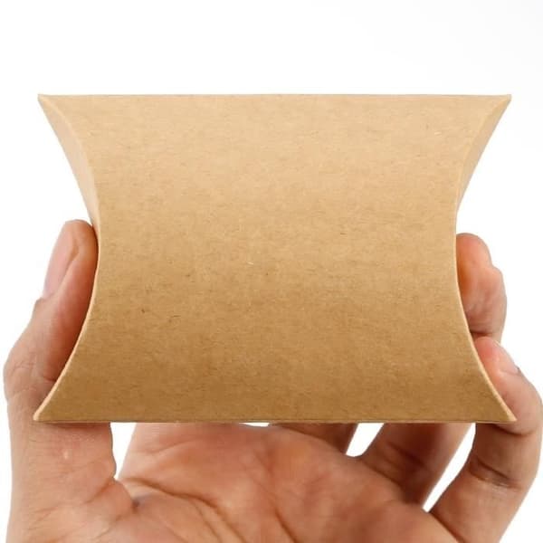 100x Kraft Gaveæsker/Æsker 9x7x2,5cm til Bryllupper og Dåb
