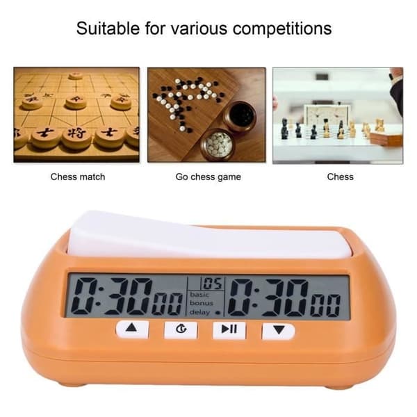 VGEBY Digital Schackklocka Portabel Schacktimer Professionell Schackmatchklocka Schackspel