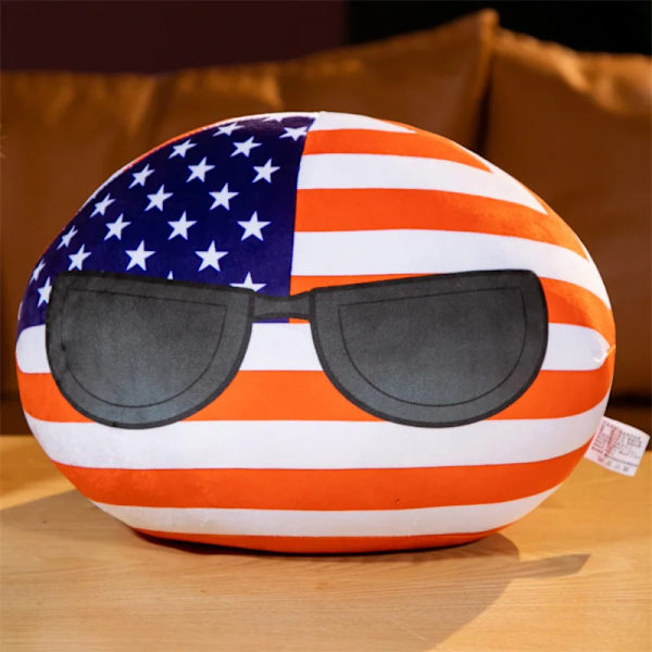10cm Country Ball Plyschleksaker Polandball hänge Countryball Country Balls of Chile Mexiko Spanien Nederländerna USSR USA RYSSLAND UK 10cm Brazil