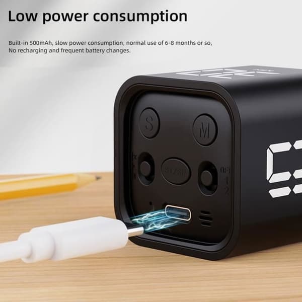 (sort/hvid) Timer, holder 1200 minutter på en fuld opladning, hurtig indstilling af nedtælling, sort*1 black/white