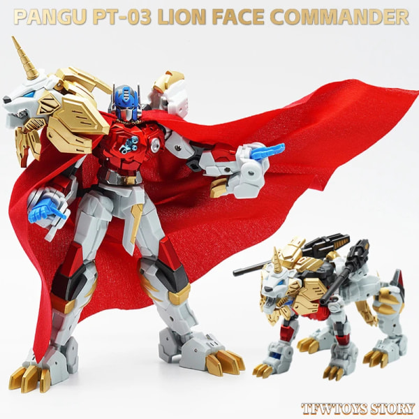 【i lager】 Transformation PANGU MODELL PT-03 PT03 LION FACE COMMANDER Lio Convoy Action Figur 15 cm Leksaker PT-03 Without Box