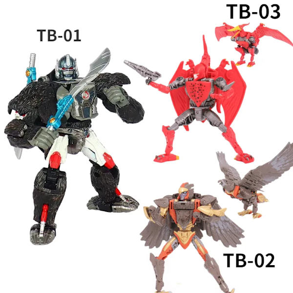 I lager Transformation Beast Wars TB-01 TB-02 TB-03 Transmetal Gorilla Airazor KO Oversize Kingdom BW OP 18cm Action Figure TB02 Without Box