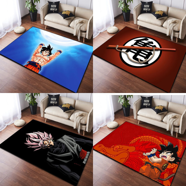 Dragon Ball Son Goku Super Saiyan Mattor Badmatta Halkfri Anime Cartoon Style Bejīta Kudde Absorberande matta Heminredning Present LZ32 50x80cm