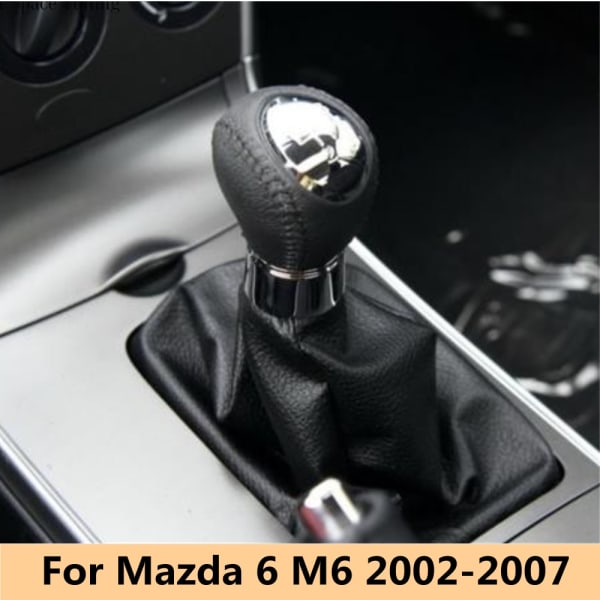 För Mazda 6 M6 2002 2003 2004 2005 2006 2007 Krom växelspaksreglage Växelpenna Damask Cover Bilstylingtillbehör-Combo 6-växlad Combo 6 Speed