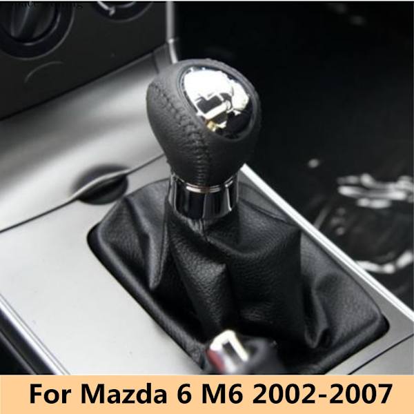 För Mazda 6 M6 2002 2003 2004 2005 2006 2007 Krom växelspaksreglage Växelpenna Damask Cover Bilstylingtillbehör-växlingskrage Gear Shift Collar