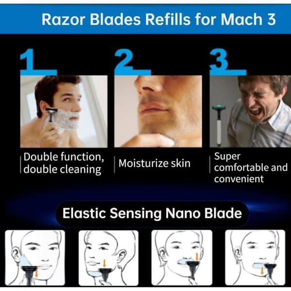 Rakblad för män, rakbladsrefiller för Gillette, 8 stycken