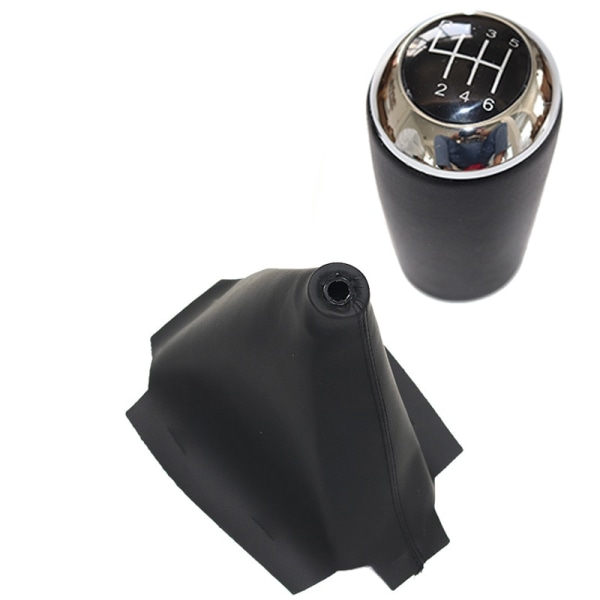 pu Läder växelspak växelspak Gaitor Boot Cover för MAZDA 3 BK BL 2006 2007 2008 2009 2010 2011 2012-6 speed set krom 6 speed set chrome