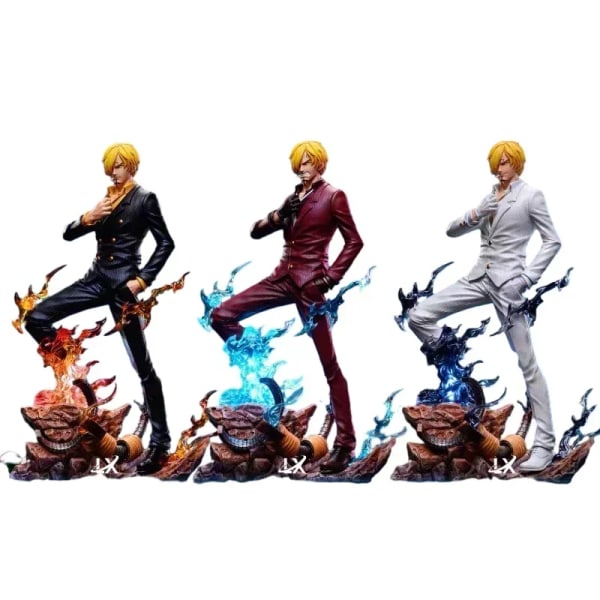 One Piece Gk Sanji Figures Sanji Luminous 27cm Anime Figur Staty Pvc Figurine Modell Dock Decoration Collection Room Leksaker Presenter Sanji C no  box