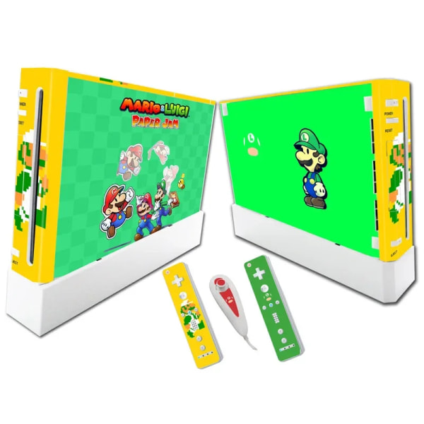 Super Mario Bros Skin Vinyl Sticker Cover för Wii PVC Sticker Case Soft för Wii Console Joycon Cover Game Shell Skin Mario 02