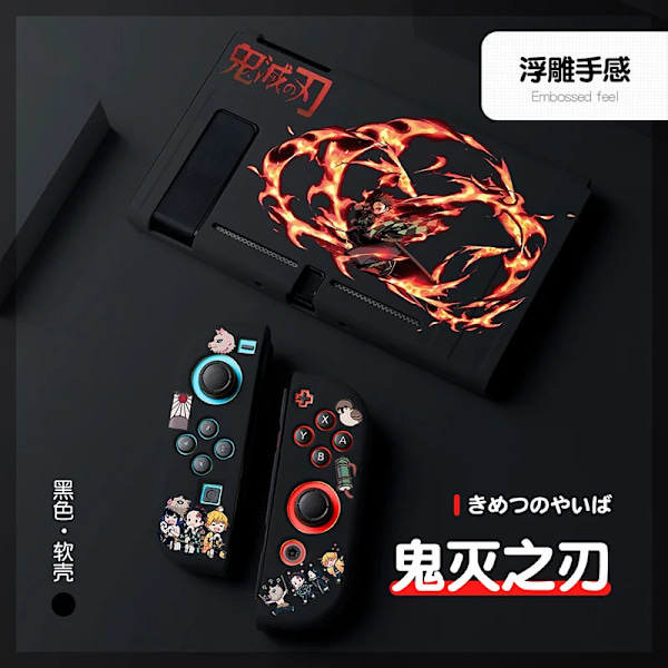 Anime Demon Slayer Case till Nintendo Switch NS Joy Con Controller Kawaii Soft Silikon Cover Tillbehör Barnpresent 14 For Switch NS