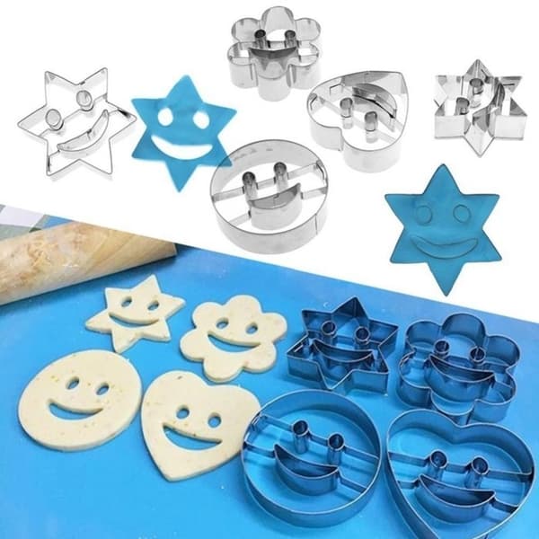Smiley Face Kakeformformer for Mousse Sukkerkjeks Kjøkkenutstyr