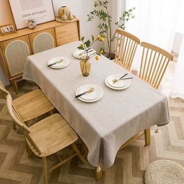 (Khaki) Rektangulär duk i förtjockad polyester - Khaki - 110 x 160cm Khaki