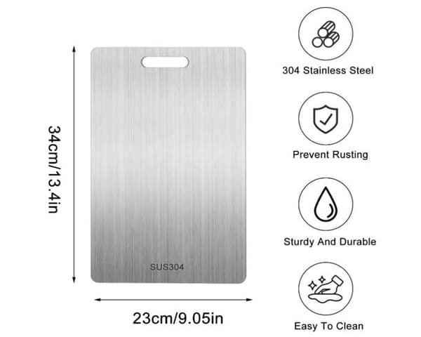 Titanium Skärbräda, Ny 2024 Multifunktionell Titanium Skärbräda, Dubbelsidig Titanium Skärbräda