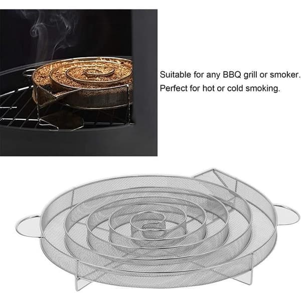 RØYKER - Rund kaldrøykgenerator i rustfritt stål - For grilling - 561g