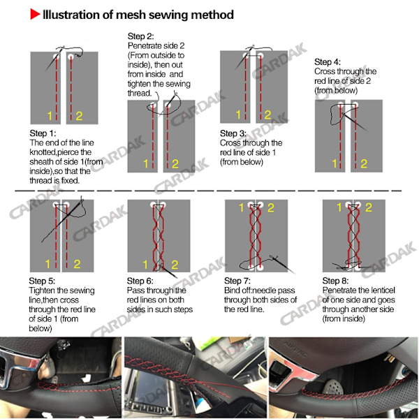 (stil 04)Handsydd Svart Kolfiber Läder Mocka Cover för Volkswagen VW Golf 7 Mk7 Ny Polo Jetta Passat B8 style 04
