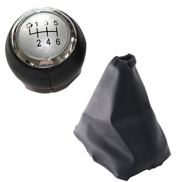 5/6-växlad bilväxelspaksväxelspak Gaitor Boot Cover för TOYOTA AURIS 2007-2011 Biltillbehör-6-växlad set 6 speed silver set