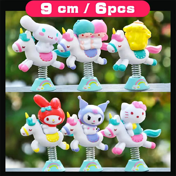 #2 SANRIO Toys My Melody Dolls Kawaii Figurine Blind Box Heminredning Japansk Söt Julklapp Anime Cartoon Collection No.19 Horse 9cm 1 Set no box