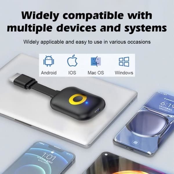 HDMI Mottaker-Dekoder - MOMOTOU - 4K - WiFi 802.11 b/g/n - Kompatibel med Android/iOS/Windows