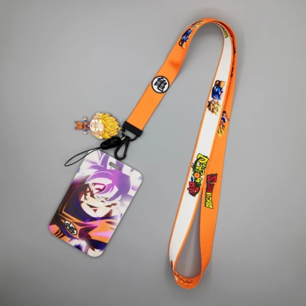 Dragon Ball-korthållare Tecknad Son Goku- cover Super Saiyan Student Campus Lanyard Cover Arbete Anime Barn Present 3