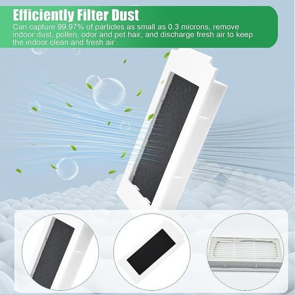 Tilbehør til ECOVACS DEEBOT T30S Combo/T30S Combo Complete robotstøvsuger reservedele: Rullebørster + 4 klude + 3