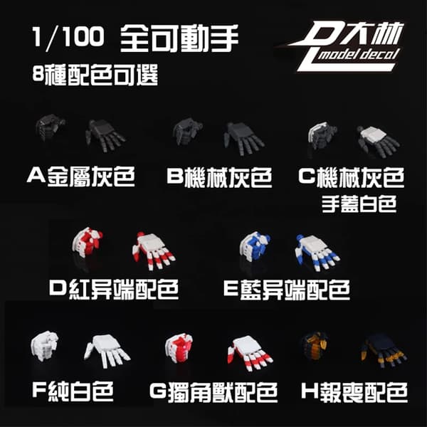 Dalin Modle MG 1/100 til RG HG Astray Rød Blå Ramme Robot Model Kit Hånddele Diy Tilbehør Sæt